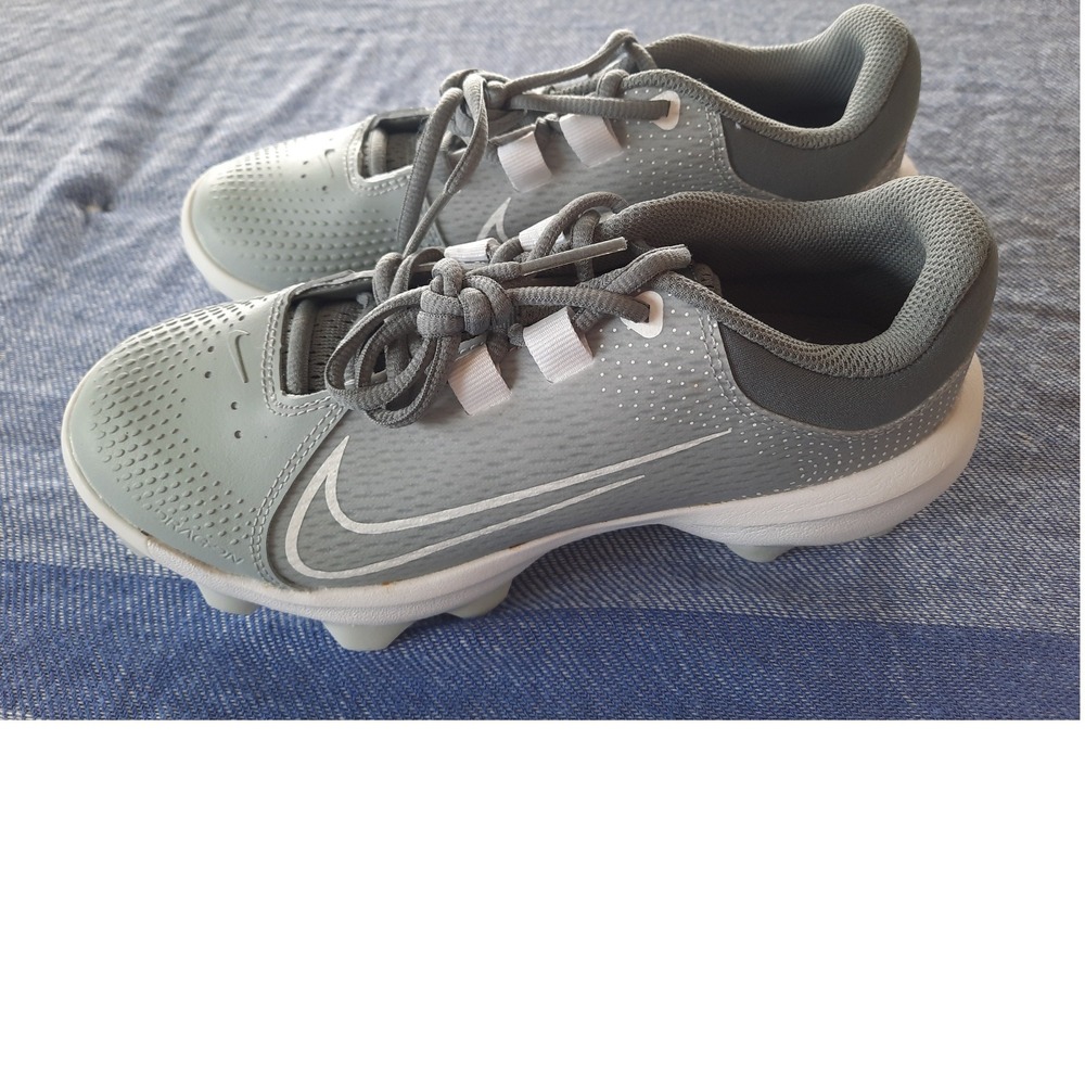 Nike Hyperdiamond 4 Keystone Softball Cleats Grey White DC8990-012 Womens 6.5